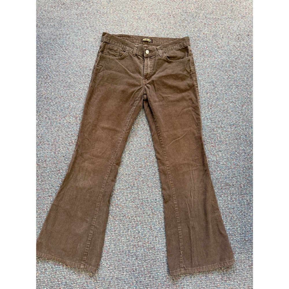 Run & Fly Mens Brown Corduroy Flare Leg Pants Retro 70s Style England  30x30